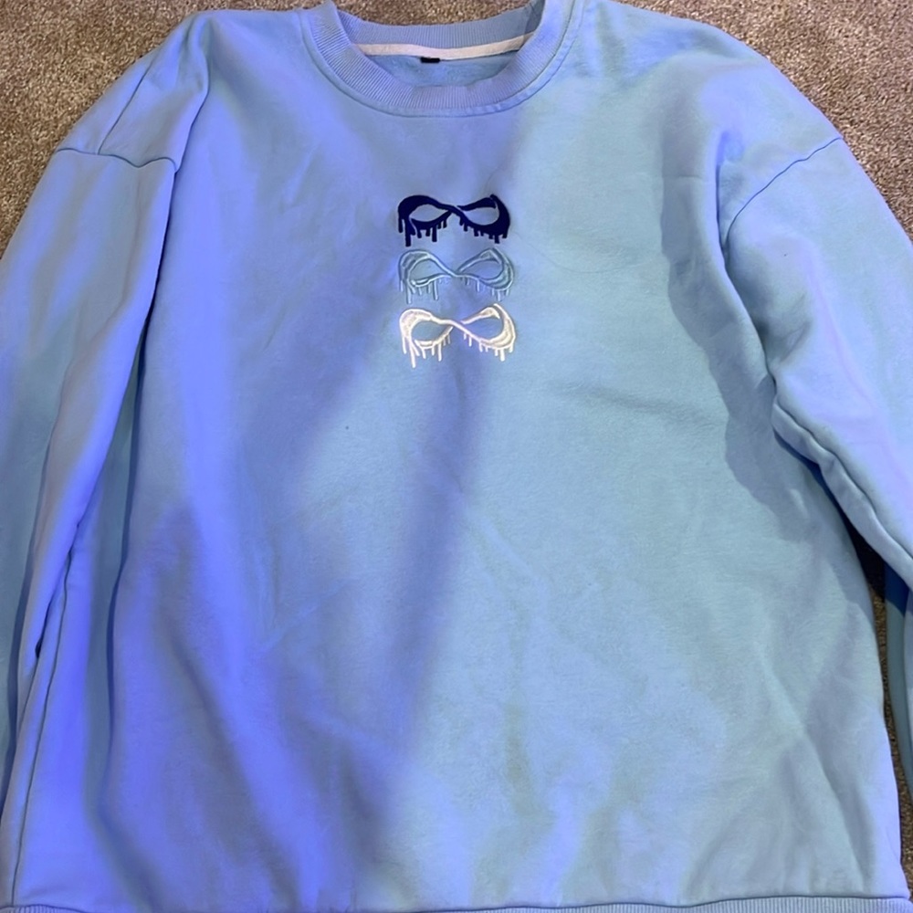 cheer nfinity blue sweatshirt size medium